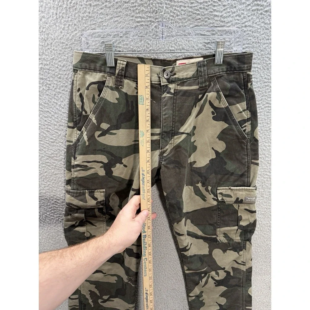 Wrangler Pants Mens 30x30 Camouflage Relaxed Fit Cargo‎ Fleece Lined Outdoors
